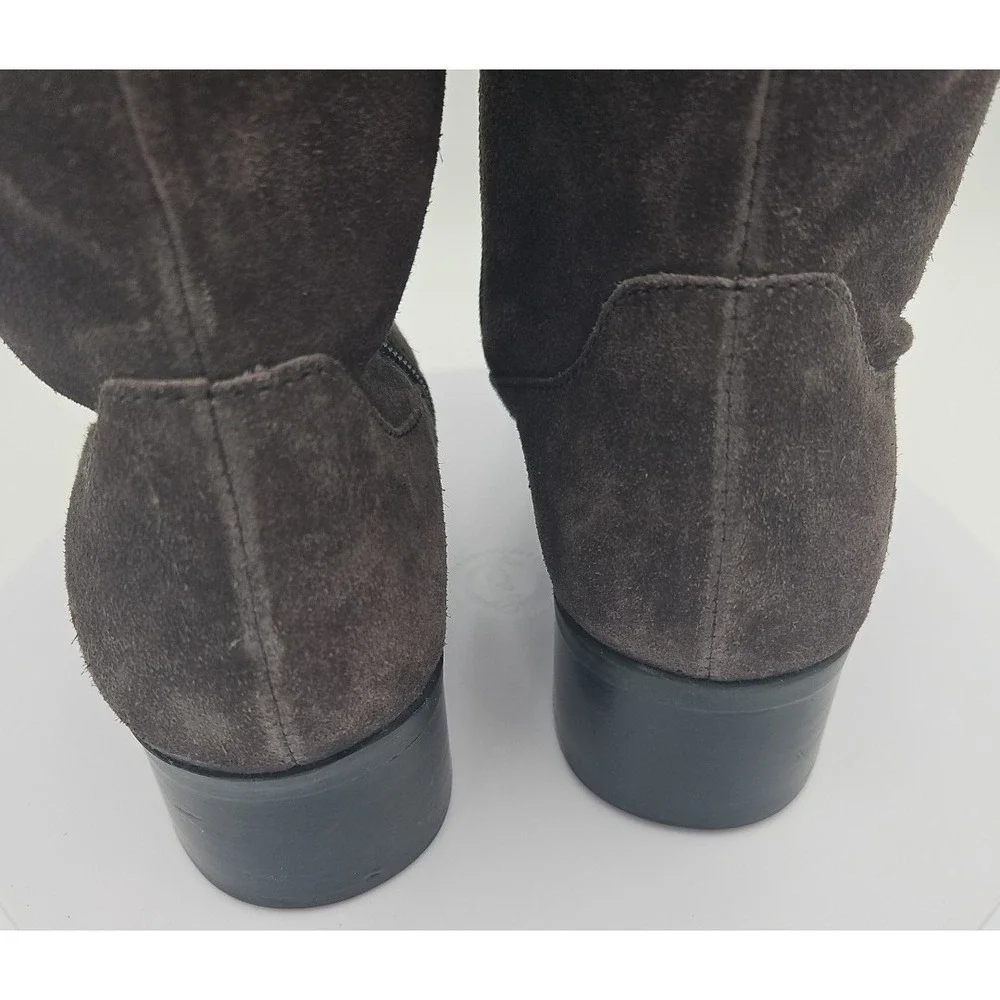 Børn CRICKET Gray Suede Y2K‎ Sz W/9 Knee High NOS Slouch Tall Riding Boots Flat